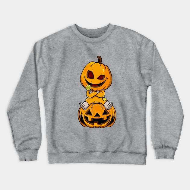 Happy Halloween scary baby pumpkin Crewneck Sweatshirt by kevenwal